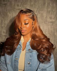 Natural Hair Bob, Two Toned Hair, Ginger Brown, 13x4 Lace Front Wig, Natural Hair Twists, Hair Techniques, Hair Twist Styles, Women's Wigs