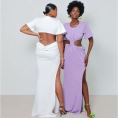 Hi Loves! I Have This Fantastic Hanifa Dress That’s Longing To Be Worn. Nwt Hanifa Dress, Tall Person, Resort Dresses, Lilac Dress, Maxi Dress Green, Dress With Cardigan, Knit Cardigan, Colorful Dresses, Color White