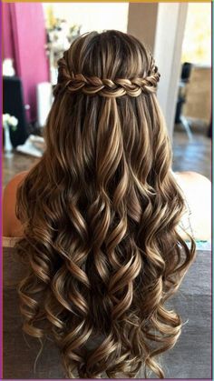 Homecoming Hairstyles How To, Hair Inspired For School, Easy Homecoming Hairstyles Curly Hair, Hairstyles For Lehenga Look, Wedding Hairstyles Half Up Half Down For Straight Hair, Hairstyles In Straight Hair, Hairstyles For Prom Half Up Half Down, Lehenga Hairstyles Ideas Simple, Half Curly Half Straight Hair