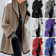 {{item_promotion_details}}  Product Description Women Multi-Color Crew Neck Hoodie Coat Wool Hooded Long Keep Warm Loose Jacket Product Details   Description: Gender: Women Woman, Ladies Lady, Female Style: Women Long Sleeve Coat Jacket Outwear Tops Pattern Type: Buttons Color: Gray, White, Purple, Red, Blue, Black, Camel (Optional) Size: S, M, L, XL, XXL, 3XL, 4XL, 5XL (Follow the size chart to select please) Material: Polyester, Spandex Neckline: V Neck Length: Hips Length Sleeve Length: Long Wool Winter Coat, Long Overcoat, Coat Women Fashion, Wool Overcoat, Trench Jacket, Tweed Coat, Long Sleeves Coats, Woolen Coat, Warm Jacket