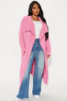 Available In Black And Pink. Cardigan Sweater Collar Pockets Belted Long Sleeve 99% Polyester 1% Spandex Imported | Coziest Feeling Cardigan in Pink size XL by Fashion Nova Sweater Collar, Pink Cardigan Sweater, Cardigan Sweater Coat, Sweater Jumpsuit, Cozy Feeling, Pink Cardigan, Women Hoodies Sweatshirts, Black And Pink, Sweater Coats