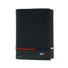 BeltOutlet.com - Tommy Hilfiger Men's Leather Leif RFID Trifold Wallet with Double ID Black Trifold Wallet For Business, Modern Black Trifold Wallet, Business Trifold Wallet With Rfid Blocking, Tommy Hilfiger Wallet, Men's Wallets, Flip Out, Tommy Hilfiger Logo, Trifold Wallet, Tommy Hilfiger Man