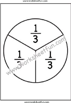 the four parts of a circle with numbers on it, including one and three times