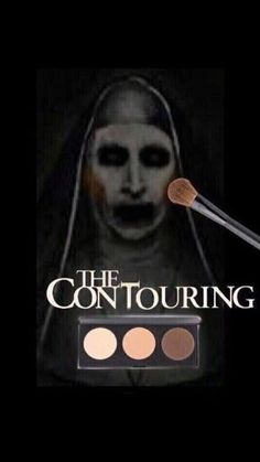 the contouring movie poster with makeup brush and eyeshade in front of it