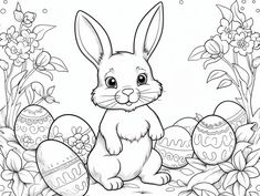 illustration of Vintage Easter joy Stitch Coloring Pages, Easter Egg Coloring Pages, Easter Coloring Book, Easter Printables Free, Dog Coloring Page