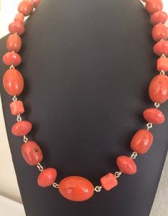 This NWT large variegated Lucite bead necklace is 26 inches long with an additional 3 inch necklace extender.  The beads are various shapes with the larger oval beads being 18mm wide.   This is a vintage classic from the 1980's.  The necklace is in great vintage condition.   I specialize in finding fun wearable jewelry. Please browse my shop for more options. I have a large necklace section in my shop. I box all jewelry sales in new gift boxes. I often combine multiple item purchases to save on shipping Please message me if you wish to combine 3 or more items. Orange Oval Beaded Jewelry With Polished Finish, Orange Jewelry With Large Oval Beads, Orange Jewelry With Polished Oval Beads, Orange Oval Polished Beads Jewelry, Oval Beaded Necklace With Large Beads For Gifts, Oval Beaded Necklace With Large Beads As Gift, Elegant Necklace With Large Oval Beads, Elegant Oval Jewelry With Large Beads, Orange Necklaces With Large Oval Beads