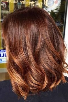 Dark Hairstyles, Reddish Brown Hair Color, Red Hairstyles, Reddish Brown Hair, Red Balayage, Light Auburn, Ginger Hair Color, Colored Curly Hair, Copper Hair Color