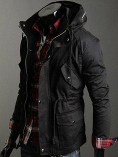 Comfy, warm, stylish and sexy. Great winter jacket for a guy | Raddest Looks On The Internet: http://www.raddestlooks.net Coat Outfit, Dress Coat, Men Winter, Womens Fashion Trends, Jacket Style, A Black