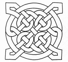 an intricate design in the shape of a celtic knot is shown on a white background