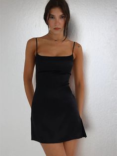 Mirror Palais - Mirror Palais Silk Mini Dress Micro Dress, Mirror Palais, Backless Mini Dress, Aesthetic Women, Black Mini Dress, Silk Mini Dress, Crop Top Blouse, Sleeveless Mini Dress, Cutout Dress