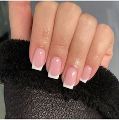 Gel Nails French, Smink Inspiration, Simple Gel Nails, Girly Acrylic Nails, French Tip Acrylic Nails, Her Nails, Work Nails, Classy Acrylic Nails, Short Square Acrylic Nails