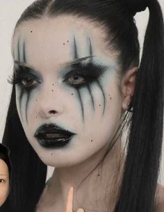 Demon Makeup, Goth Eye Makeup, Holloween Makeup, Festival Make Up, Creepy Makeup, Witch Makeup, Rave Makeup