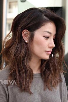 Asian Hairstyles, Lazy Hairstyles, Messy Short Hair, Long Bob Hairstyles, 짧은 머리, Asian Hair, Side Part, Medium Hair Cuts, Medium Length Hair Cuts