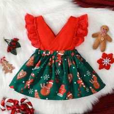 4/$10 Bundle Sale Shein Baby Girl Christmas Print Ruffle Trim Dress. Has The Snaps Underneath. Size:9-12m Retail:$10 Nwot Kids Christmas Dress, Ruffle Trim Dress, Kids Designer Dresses, Baby Christmas Outfit, Girl Christmas, Shein Dress, Christmas Print, Shein Dresses