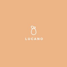 the logo for lucanoo is shown in white on an orange background with a bow