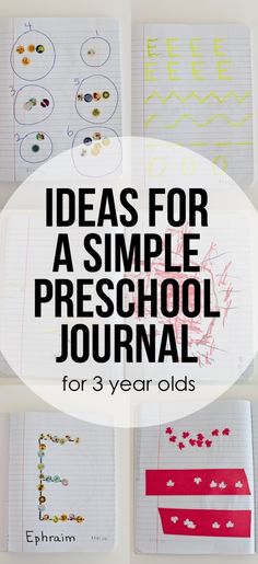 Pre-k Writing, Ideas Journal, School Journals, Preschool Class, Preschool At Home