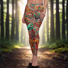 Step into a prehistoric party with our Psychedelic Dinosaur Leggings! Perfect for retro dinosaur lovers, these vibrant leggings are an ideal festival outfit or yoga birthday gift. A must-have for any dino enthusiast! - 95% Polyester brushed suede 5% Spandex - Skinny fit - Tagless - White thread color - Runs true to size - NB! Black color prints may appear in a greyish tone - Assembled in the USA from globally sourced parts Retro Dinosaur, Prehistoric Party, Outfit Yoga, Womens Leggings, Color Run, Festival Outfit, Outfits With Leggings, Colorful Prints, Birthday Gift