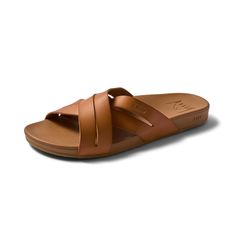 PRICES MAY VARY. Upper | Super soft unlined PVC Free vegan leather X slide Footbed | Signature Cushion Spring footbed with a wider shape and generous arch support and heel cupping Outsole | Lightweight and durable rubber sponge outsole Fashion Slides, Spring Blooms, Arch Support, Slide Sandals, Special Features, Vegan Leather, Slides, Arch, Women's Fashion