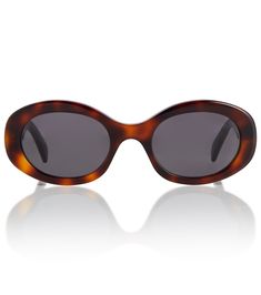 Celine Triomphe, Round Eyewear, Golden Logo, Vogue