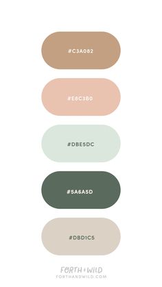 the color scheme for earth wild is shown in three different colors, including green, beige and