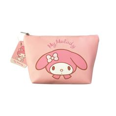 This Adorable My Melody Pouch Is A Versatile Accessory Bag And New With Tag. It Is Perfect For Storing Your Favorite Cosmetics, Jewelry, School Supplies, Or Other Small Items. The Pouch Has A Zip Closure, Made Of Pu Material, And Measures Approx. 7.5”L(Top) X 5”H X 2.5”W. Pink Kawaii Bag With Zipper Pouch, Cute Cosmetic Bag With Removable Pouch, Cute Portable Pouch, Sanrio Bunny, Jewelry School, Sanrio Bag, Pink Makeup, Zip Pouch, My Melody