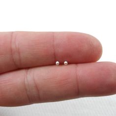 2MM Ball Stud Silver Earrings, 2mm Ball Studs, Tiny Silver Earrings, Delicate Earrings, Everyday Jew Minimalist Round Earrings With Tiny Beads, Dimple Piercing, Cartilage Piercings, Piercing Cartilage, Cartilage Stud, Jewelry Staples, Earrings Everyday, Small Earrings Studs, Cartilage Piercing