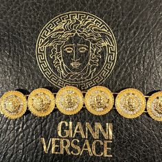 Versace Medusa Coin Rhinestone Bracelet & Earrings Set. Earrings Are Clip On. Some Rhinestones Missing But Hard To See When Wearing. Purchased At Versace Store For Over $1000 New. I Have Several Versace Items Listed For Sale. The First Buyer Gets The Box As I Only Have One Box. Luxury Yellow Gold Jewelry With Rhinestones, Versace Earrings Gold, Versace Hoop Earrings, Versace Jewellery, Versace Store, Versace Medusa Necklace, Versace Medusa Stud Earrings, Versace Jewelry, Rhinestone Bracelet