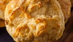 close up view of some biscuits on a table