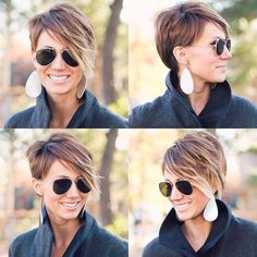 22 Amazing Long Pixie Haircuts for Women - Simple Everyday Hairstyles Short Hair Long Fringe, Layered Pixie, Longer Pixie Haircut, Long Pixie Hairstyles, Short Layered, Haircut And Color