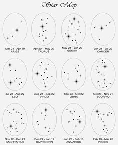 the star map is shown in black and white