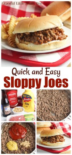 quick and easy sloppy joes recipe for the family to enjoy with their favorite burger