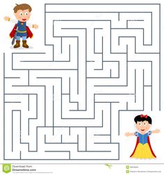 a maze game with superman and princess in the center stock photo - 549782