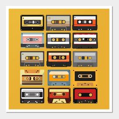 Cassette Tape -- Choose from our vast selection of art prints and posters to match with your desired size to make the perfect print or poster. Pick your favorite: Movies, TV Shows, Art, and so much more! Available in mini, small, medium, large, and extra-large depending on the design. For men, women, and children. Perfect for decoration. Cassette Tapes Aesthetic Vintage, Cassette Tapes Aesthetic, Tapes Aesthetic, Cassette Tape Wall, Cassette Tape Art, Tape Wall, Tape Art, Cassette Tape, Cassette Tapes