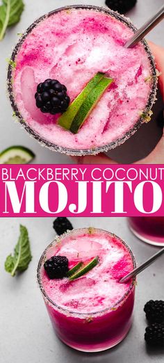 Coconut Summer Drinks, Blackberry Coconut Mojito, Restaurant Entree Ideas, Coconut Rum Mojito Recipe, Food And Drink Dinner, Coconut Drink Recipes, Coconut Cocktail Recipes, Summer Mojito Recipe, Blackberry Mojito Recipe