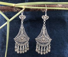 Floral Filigree Women's Earrings 925 Sterling Silver Dangle Earrings Handmade Silver Bohemian Filigree Jewelry Gift Idea for Women by SilkRoadSilverShop on Etsy Classic Filigree Chandelier Earrings As Gift, Classic Filigree Chandelier Earrings For Gift, Sterling Silver Filigree Chandelier Earrings As Gift, Classic Filigree Chandelier Dangle Earrings, Classic Filigree Dangle Chandelier Earrings, Classic Filigree Chandelier Earrings, Filigree Sterling Silver Chandelier Earrings For Gift, Silver Metal Chandelier Earrings With Filigree, Metal Filigree Dangle Earrings