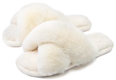 PRICES MAY VARY. LADIES DESERVE TO HAVE - Furry slippers made from faux leather that makes the fluffy slippers soft and stylish through the cross band design. Plush wraps your feet for warmth. Open toe slippers make it easy to slip on and off, bring dry and breathable feeling. Meanwhile, to avoid the trouble of plush falling off, the plush reinforcing measures are added. RELAX ON EVERY OCCASION - Comfortable memory foam slippers make you feel like stepping on cotton. 2 layers' sponge in the bott Trendy Slippers, Open Toe Slippers, Rhinestone Letters, Fuzzy Slippers, Fur Slippers, Slippers Cozy, House Shoes, House Slippers, Cozy House