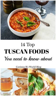 the top tuscann foods you need to know about, including bread and wine