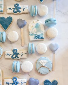 Something blue cookies Nautical Cookies, Wedding Nautical, Unique Party Themes, Bach Party, Something Blue, Party Themes, Nautical, Dream Wedding, Bridal Shower