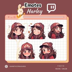 the character sheet for emote's harley, which is being used in pokemon