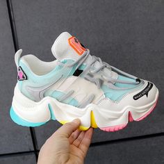 2020 Rainbow Sneakers – Cutie Gifts Store Colorful Sneakers Women, Bape Vintage, Sneakerhead Shoes, Rainbow Sneakers, Colorful Sneakers, Mesh Fashion, Mesh Heels, Bohemian Vibes, Dad Sneakers