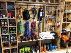 Gear Room Ideas, Sports Gear Storage, Gear Closet