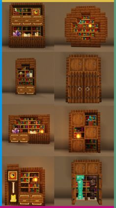 several different types of windows and doors in the style of an old - school computer game