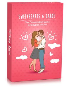 the card game for couples in love features two people hugging each other and hearts drawn on it