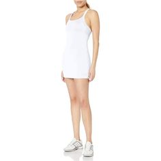 Unleash The Champion Within You With Asics Women's Rally Sport Dress, A Creation That Shouts Comfort And Performance All The Way From El Salvador. Designed For The Athletic Warrior In You, This 2-Tone Dress Comes With A Built-In Bra, Complemented By A Square Neck Design. The Medium-Weight Mix Of 92% Polyester And 8% Spandex Ensures You Move With Grace And Agility, Whatever The Sport.Steal The Game With A Dress That Embodies The Workout Theme, All While Ensuring Maximum Comfort. Your Opponents Wo Sporty Spring Dresses For Daywear, White Cotton Tennis Dress For Summer, Casual White Tennis Dress For Daywear, White Fitted Athletic Dress, White Fitted Casual Tennis Dress, Sporty White Summer Dress, White Tennis Dress For Spring Daywear, White Spring Tennis Dress For Daywear, White Fitted Tennis Dress For Daywear