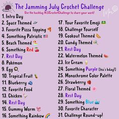 the jamming july crochet challenge