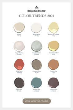 the color trend for 2012 is from benjamin moore's paint palettes, which are available