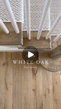 the white oak flooring is clean and ready to be used in this home decor project