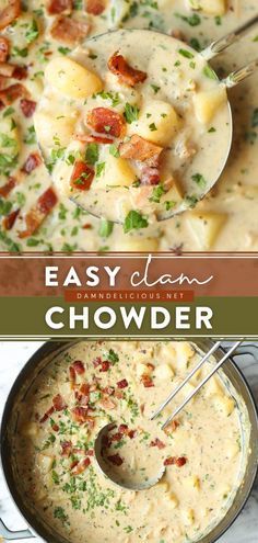 clam chowder recipe with potatoes and bacon