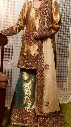 Maroon Gharara, Tissue Kurta, Dubai Jewellery, Qawali Night, Bridal Gharara, Gota Embroidery, Pakistani Party Wear Dresses, Banarasi Suit, Wedding Lehenga Designs