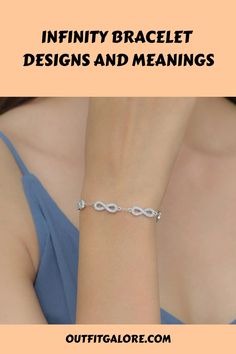 Infinity bracelet designs with unique patterns and symbols. Bracelets With Meaning, Wrist Game, Women's Bracelets, Eternal Love, Snake Chain, Bracelet Designs, Infinity Bracelet, In Fashion, Womens Bracelets